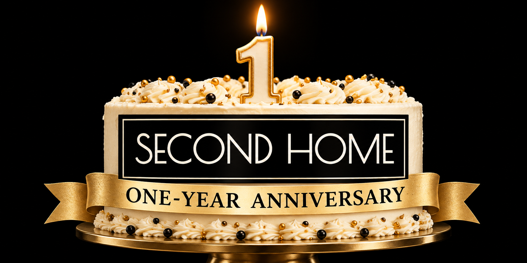 Second Home One-Year Anniversary celebration cake